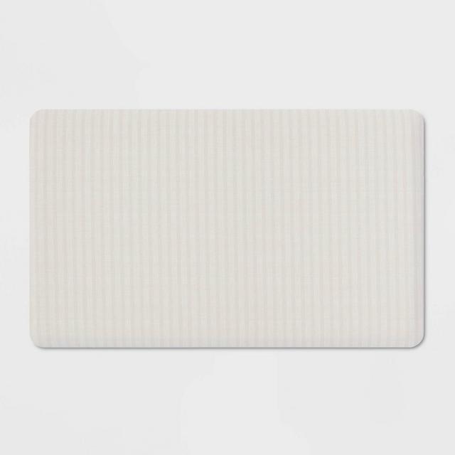 30" x 18" Ribbed Stripe Comfort Mat Beige - Threshold™