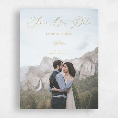 Yellow Photo Wedding Save the Date - Mathias Photo