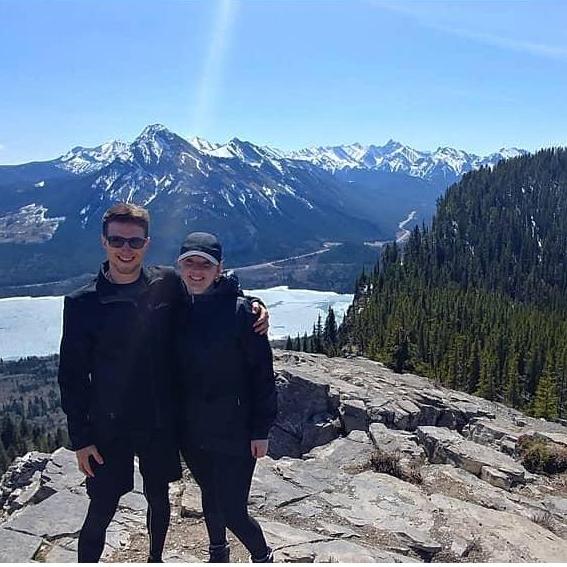 One of our first hikes together at Barrier Lake.