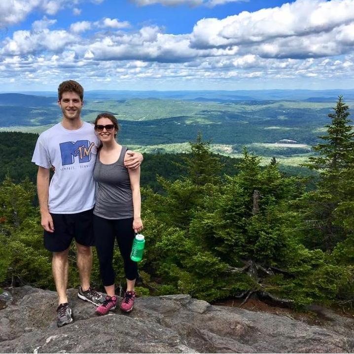 Hiking in the Green Mountains in Vermont.