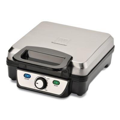Toastmaster 4 Slice Waffle Maker in Silver/Black