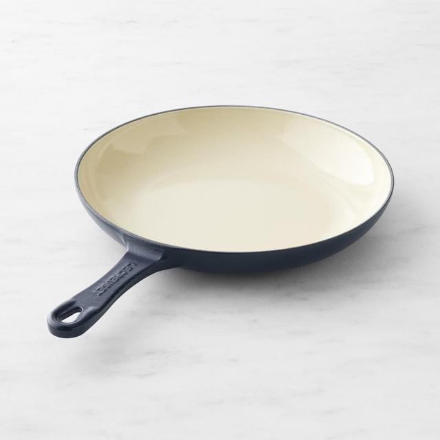 Le Creuset Enameled Cast Iron Shallow Fry Pan, 11", Matte Navy