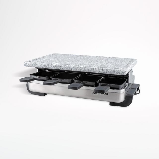 Swissmar Stelvio 8-Person Stainless Steel Raclette with Granite Stone Grill Top