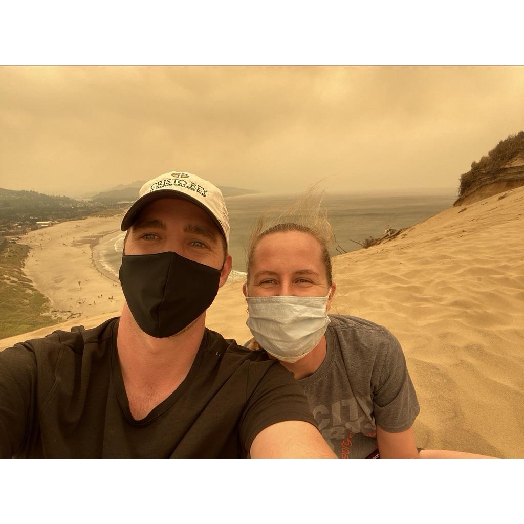 No...this isn't a filter. We were on the coast of Oregon this summer when a wildfire started nearby. We had to evacuate back to Seattle the next day
