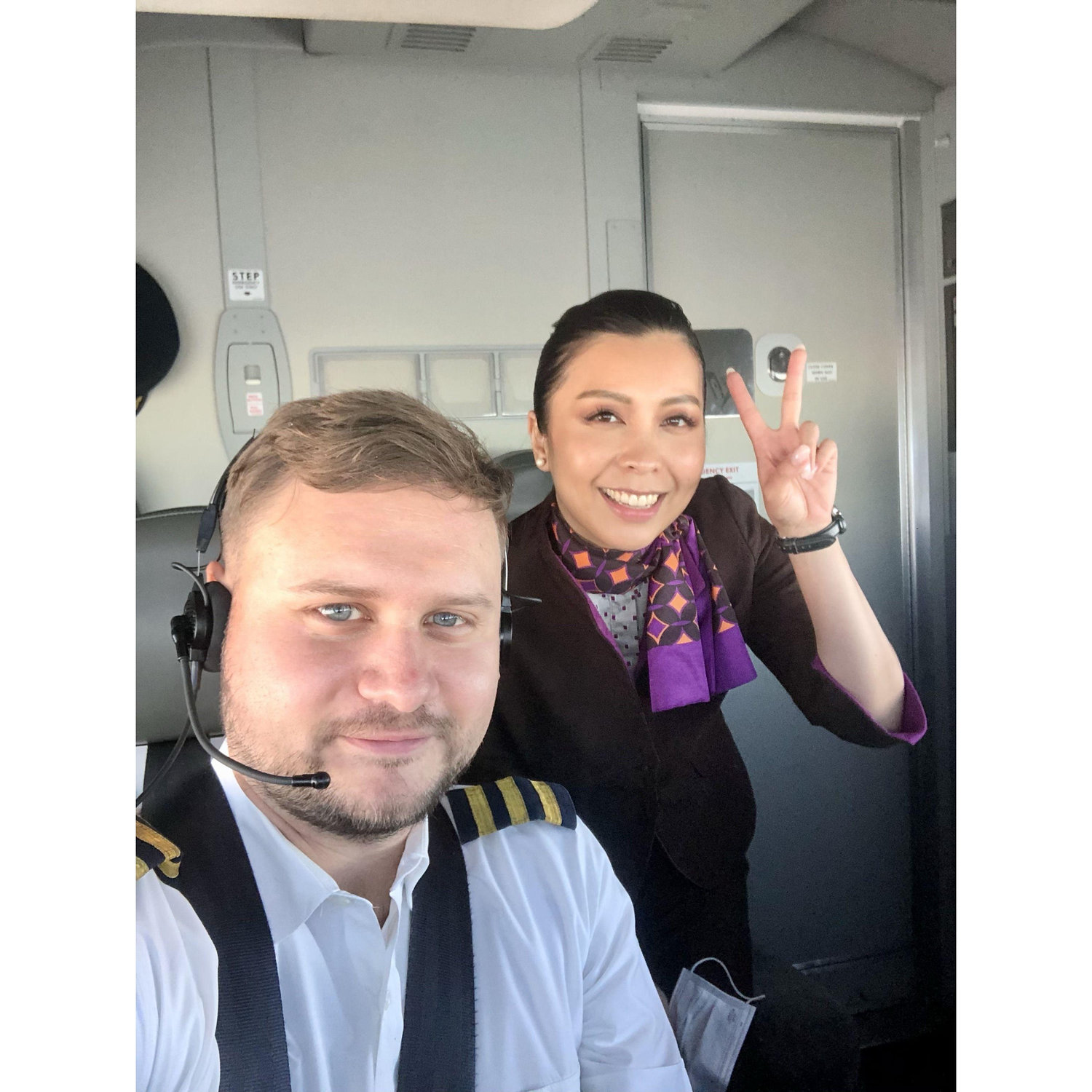 First flight together in Barcelona as a couple