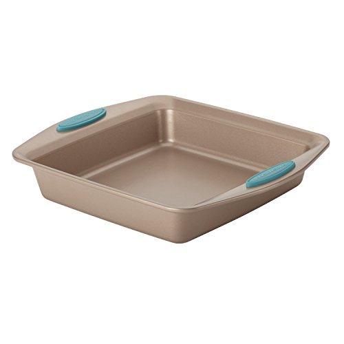Rachael Ray 46681 Cucina Nonstick Baking Pan / Nonstick Cake Pan, Square - 9 Inch, Brown