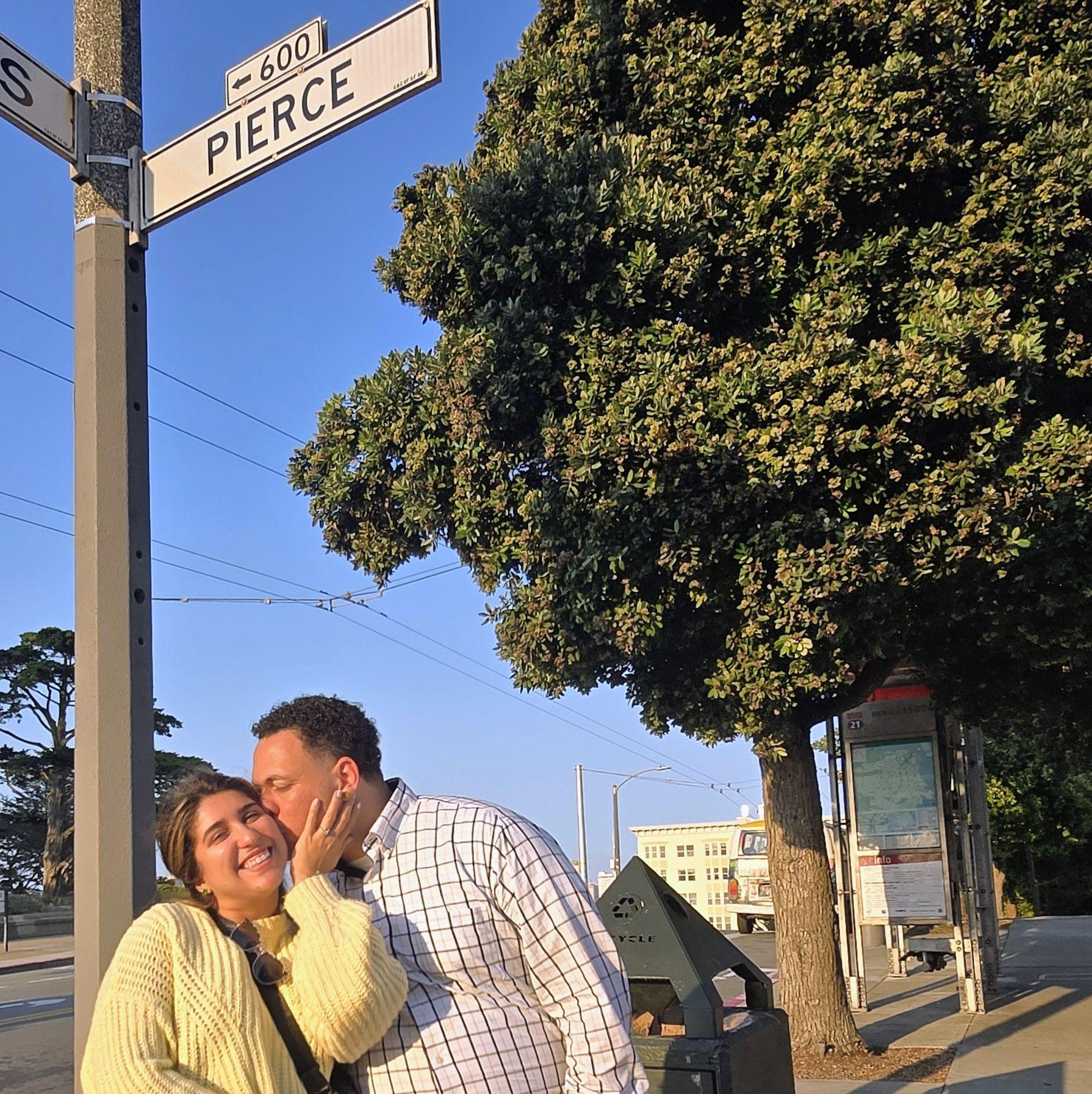 Found Pierce street at the end of our engagement trip