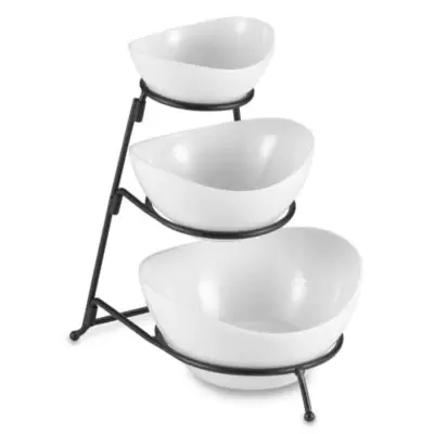 B. Smith® 3-Tier Serving Bowl Set in White