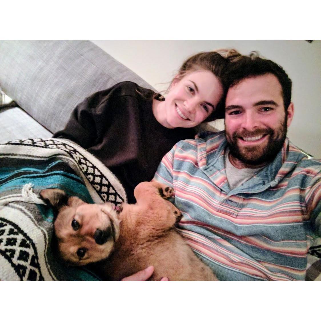 First family photo with baby Debbie