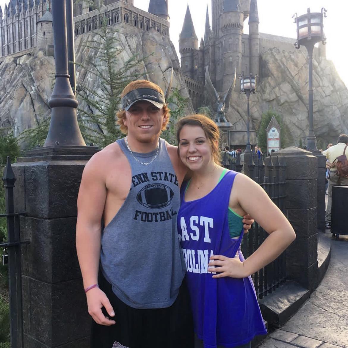 First year of dating when we went to Universal in Fl