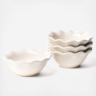 Signature Ruffle Dipping Bowl, Set of 4