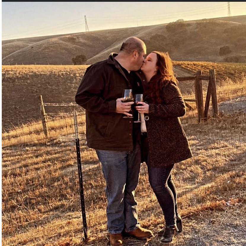 Wine tasting in Haley's hometown