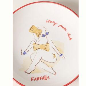 Das Rotes Rabbit Italian Earthenware Pasta Bowl Farfalle