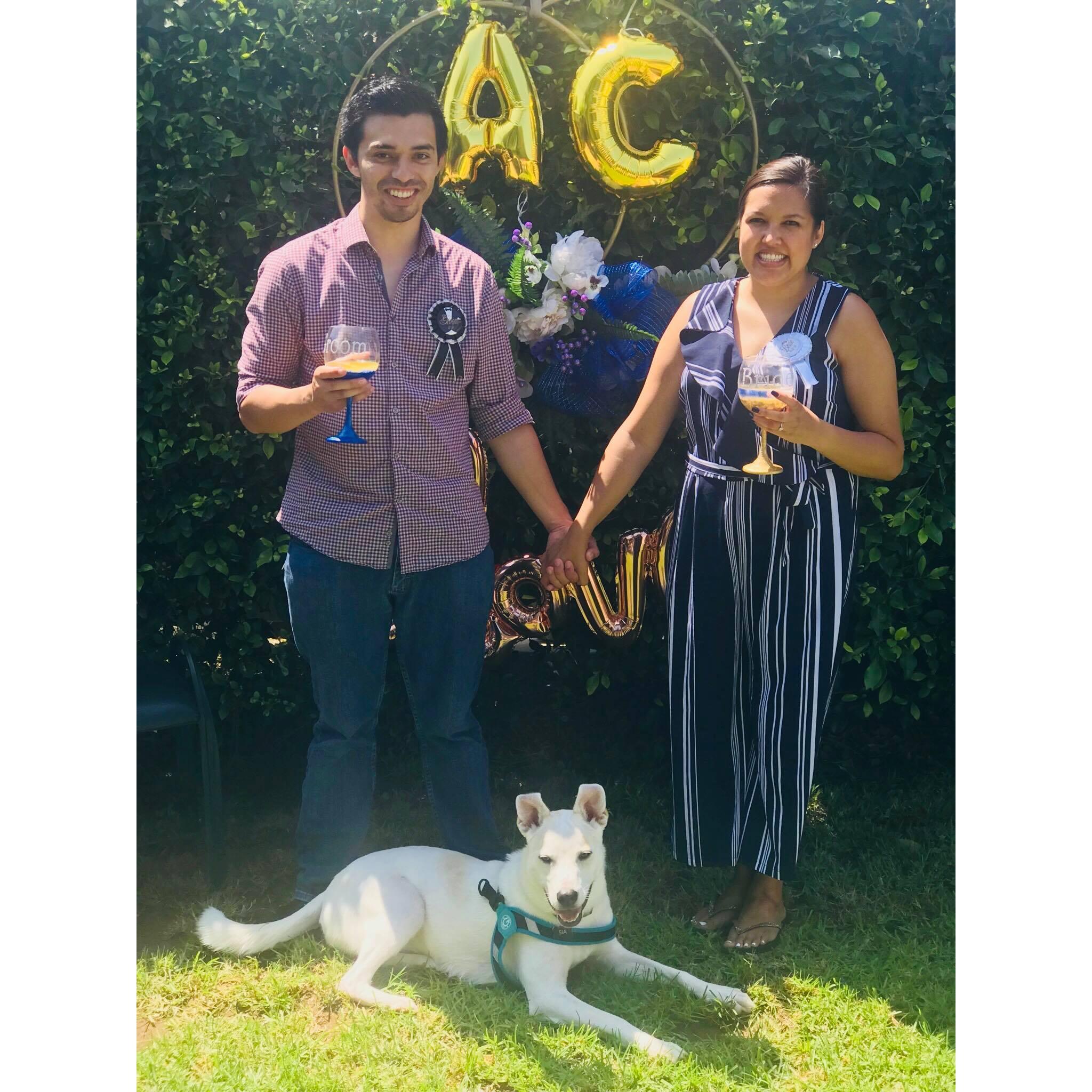 Family portrait at our Couples Shower!