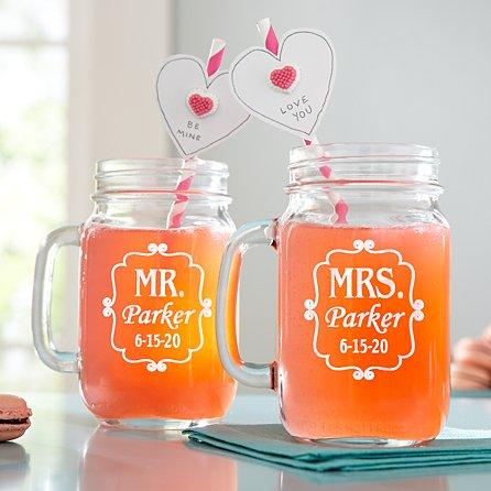 Perfect Pair Mason Drinking Jar - Set Of 2