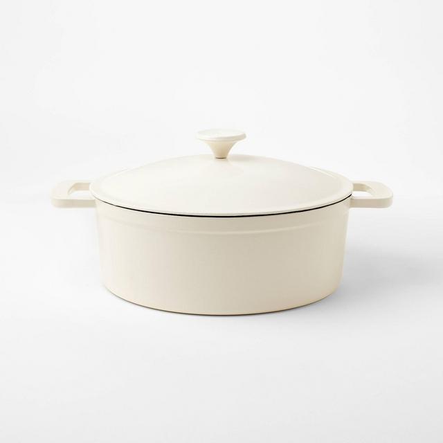 5.5qt Enamel Dutch Oven Cream - Figmint™