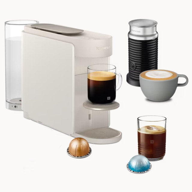 Vertuo Up Pearl White & Aeroccino3 Milk Frother