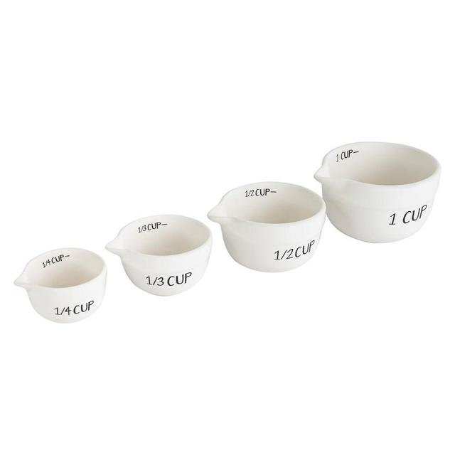 Urban Cupboard Measuring Cups, Ceramic, Standard Measurements, Set of 4