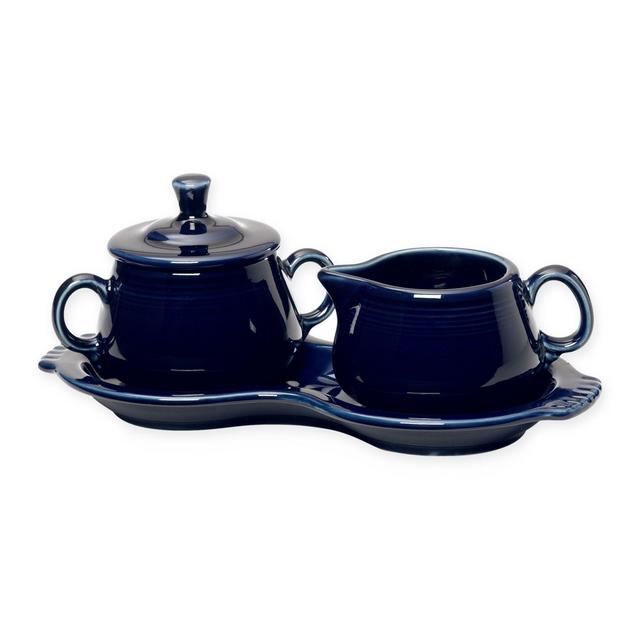 Fiesta® Sugar and Creamer Set with Tray in Cobalt Blue