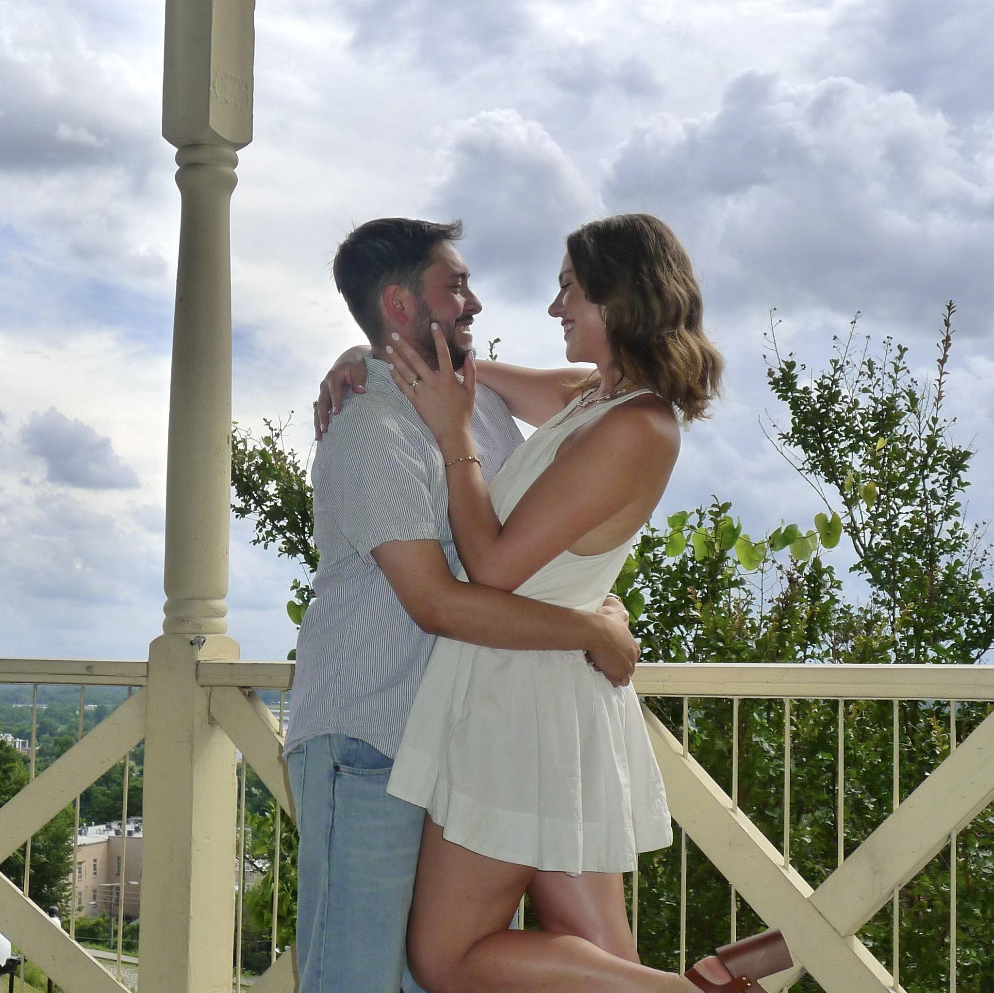 One of our engagement photos at Libby Hill Park