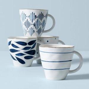 Lenox Blue Bay Dessert Mug, Set of 4