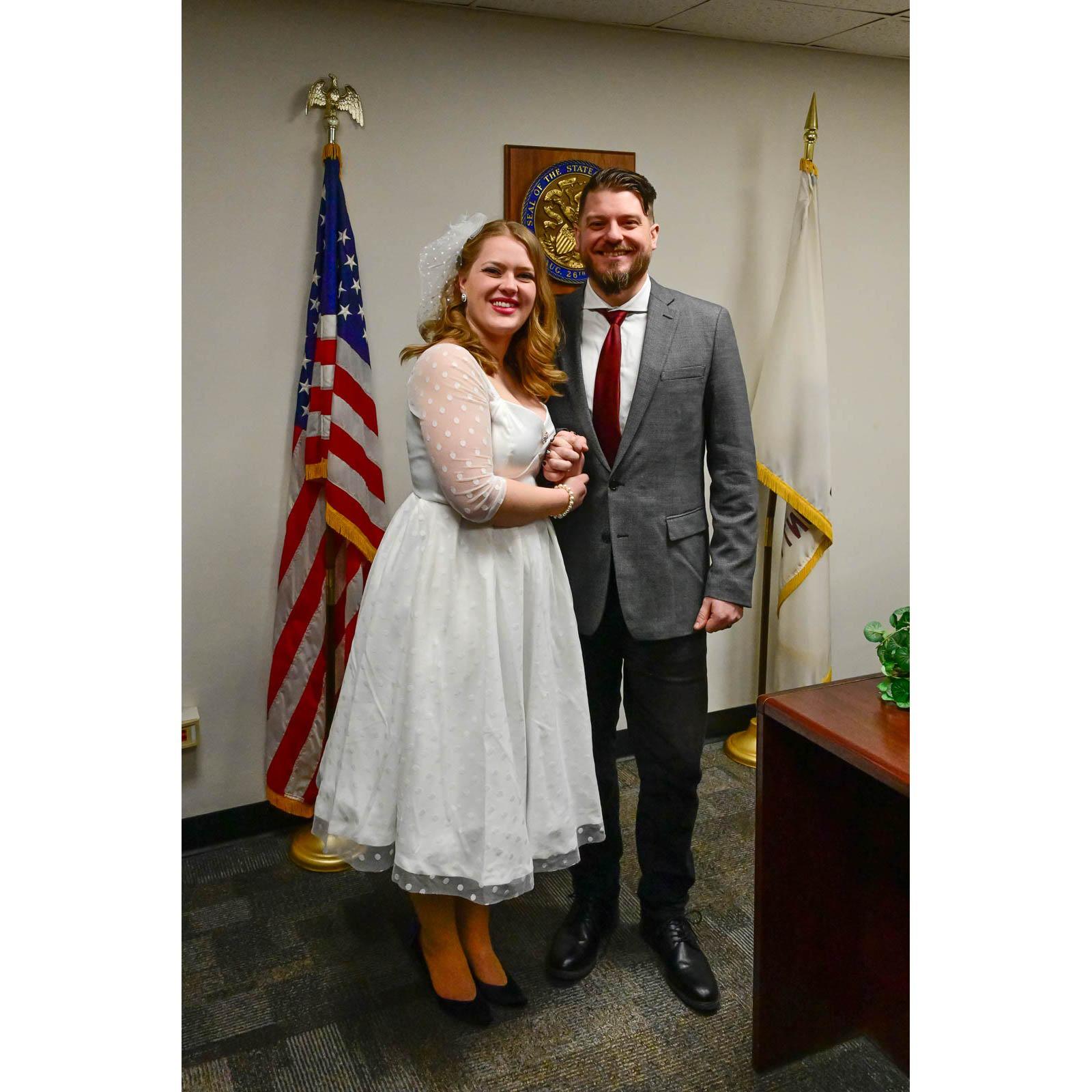Photos from our courthouse wedding day!
Downtown Chicago, 2/24/24