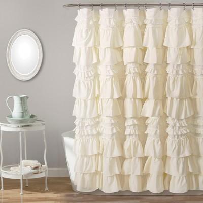 Kemmy Shower Curtain Ivory - Lush D&#233;cor