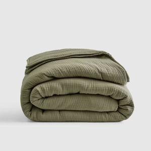 Organic Airy Gauze Quilt | Quince in Olive