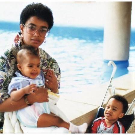 At the Martin Luther King memorial in Atlanta, GA (1986)