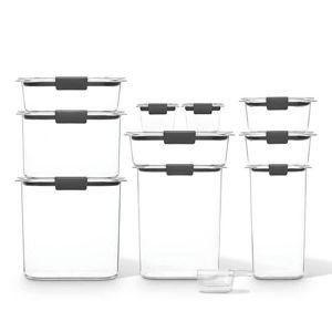 Rubbermaid Brilliance Pantry 10 Piece Set, Clear and Airtight Food and Pantry Storage Containers