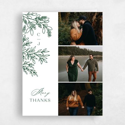 Forest, Green Wedding Thank You - Vinehall Multiphoto