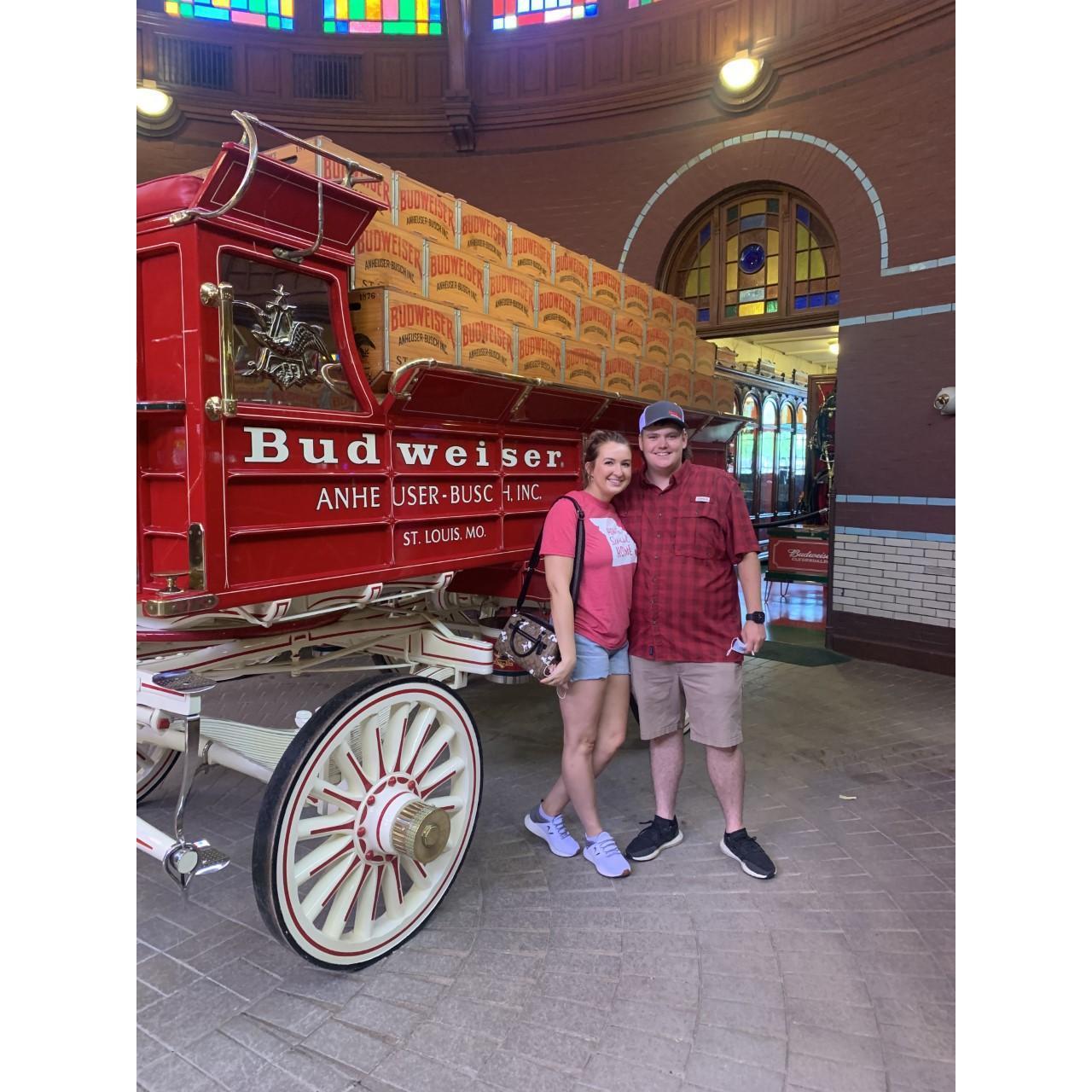 Taking a tour of the Budweiser factory in St. Louis, Missouri. August 2021