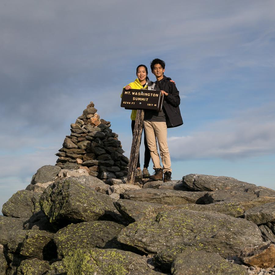 6/10/18, Mt Washington, NH, our first big hike together.