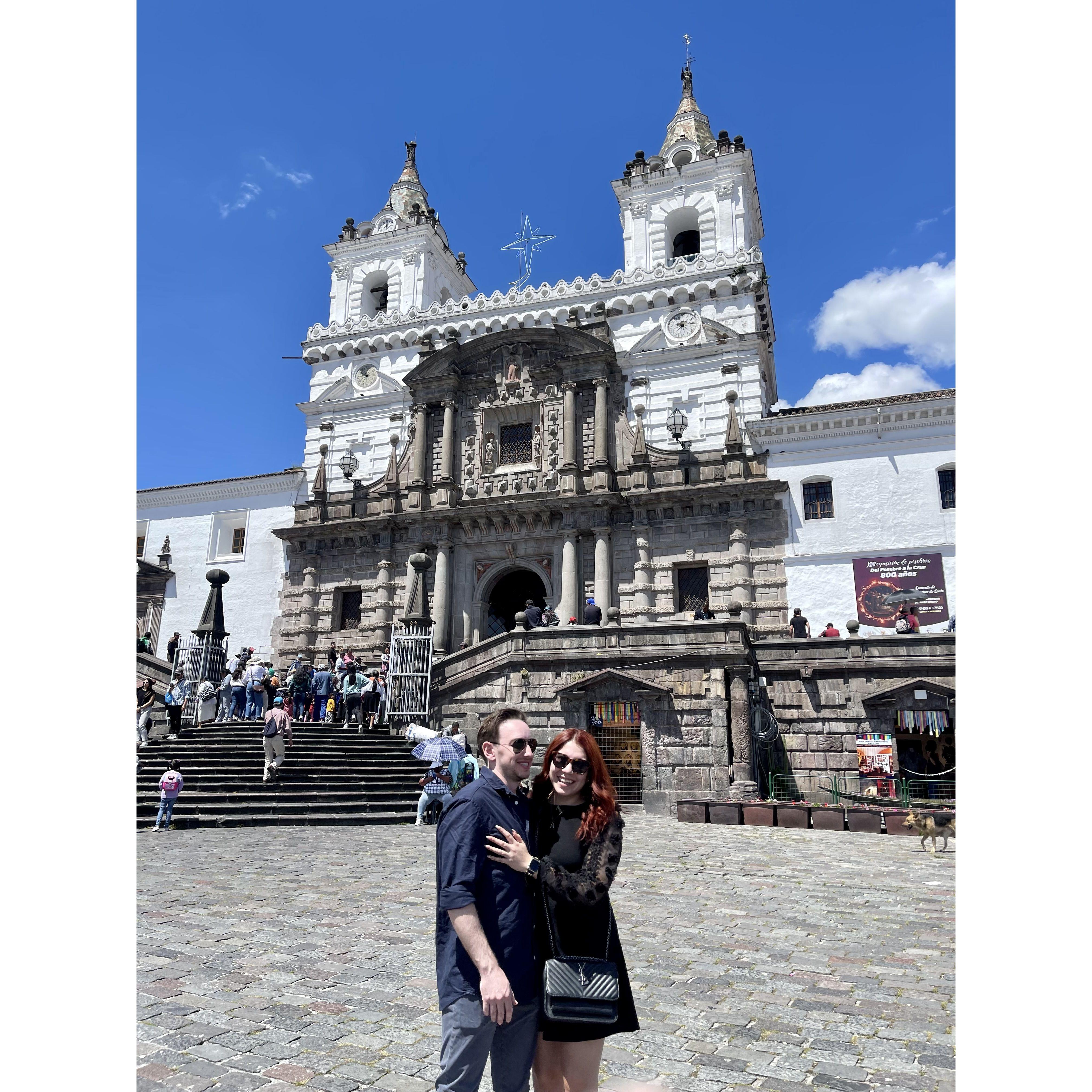In front of Ari's fav church!