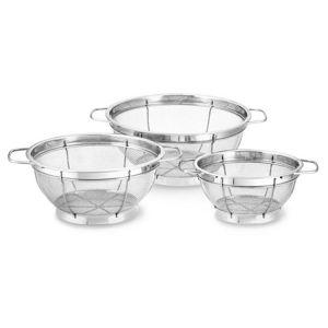 Stainless-Steel Mesh Colanders, Set of 3