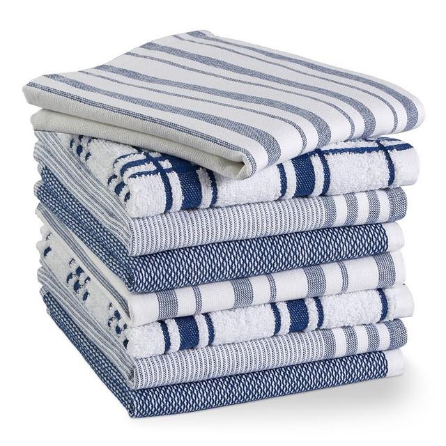 Williams Sonoma Multi-Pack Absorbent Dishcloths, Set of 8, Bright Blue
