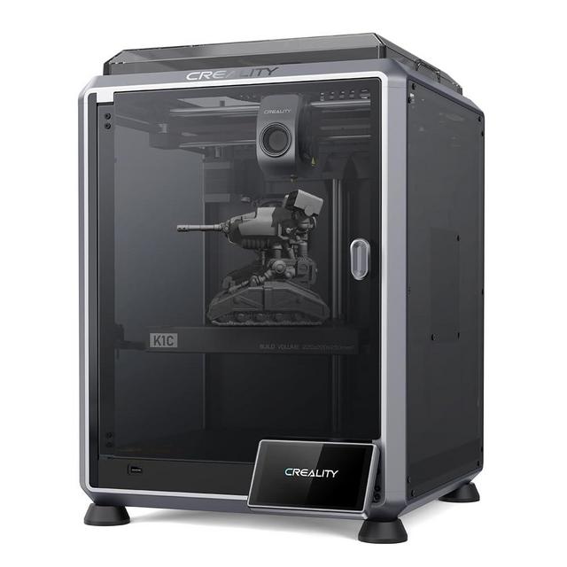 Creality K1C 3D Printer, 2024 New Version 600mm/s Fast Printing Speed and Clog-free Direct Extruder, Support 300℃ Printing and Carbon Fiber Filament, Auto Leveling and AI Camera 8.66*8.66*9.84 inch