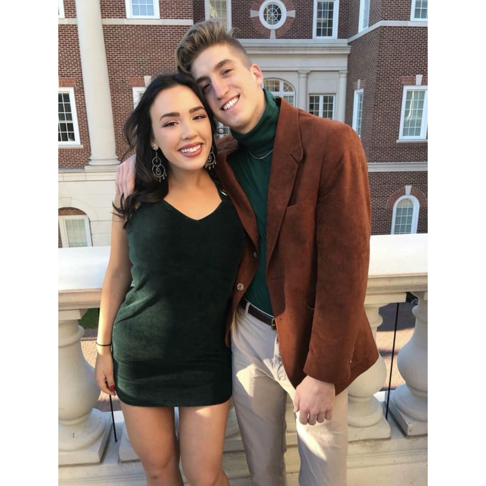 Gphi semi-formal, Jake thrifted this outfit! We matched perfectly