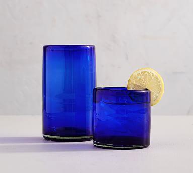 Santino Recycled Drinking Glasses, Set of 4 TALL - Cobalt