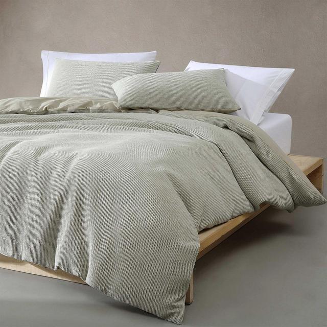 Calvin Klein Microwaffle Melange 3 Piece Duvet Cover Set, Queen
