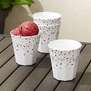 Sprinkles Melamine Ice Cream Cups