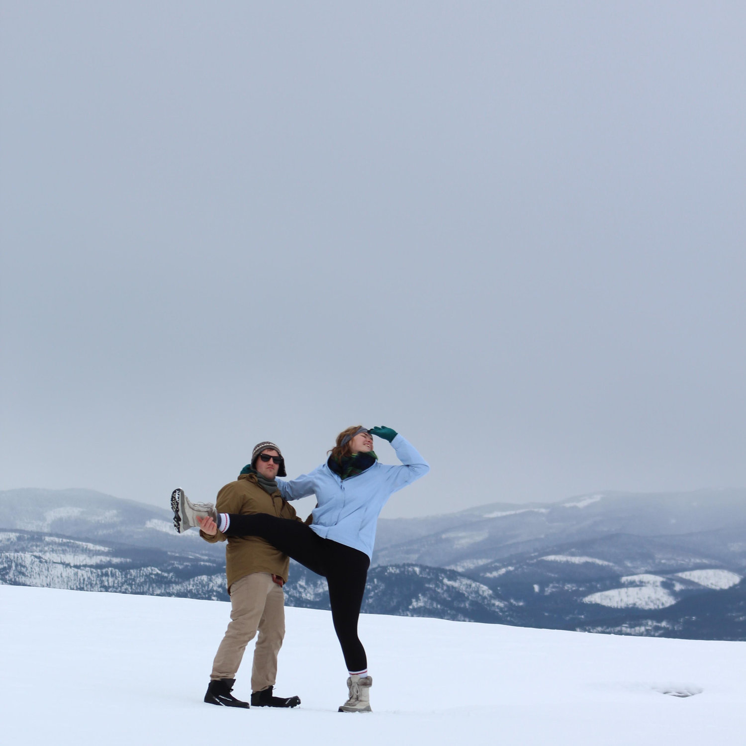 This was right after our dogsledding trip in Montana!