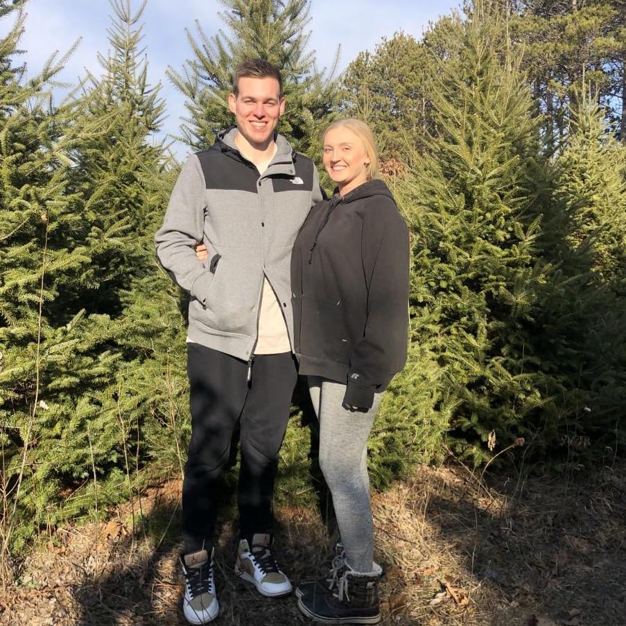 Picking out a Christmas tree!