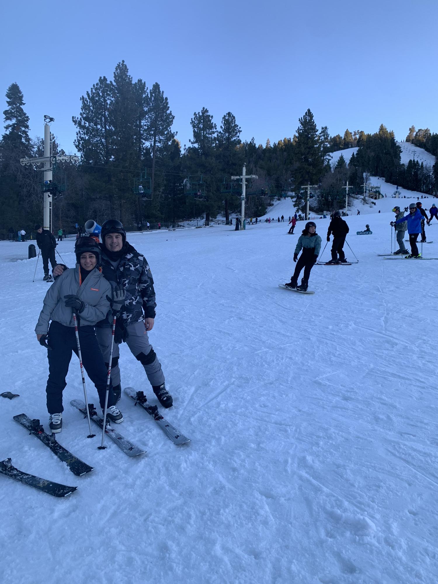 Big Bear: Our first time skiing, we became pros right away! 😉