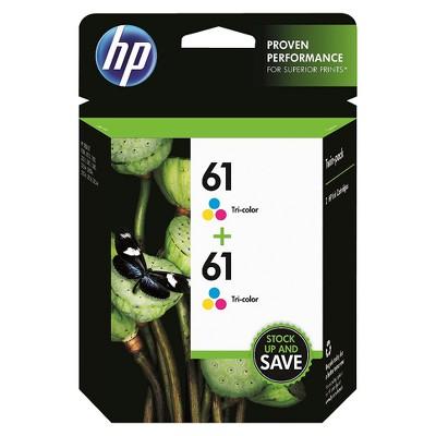 HP 61 2pk Ink Cartridges - Tri-color (CZ074FN#140)