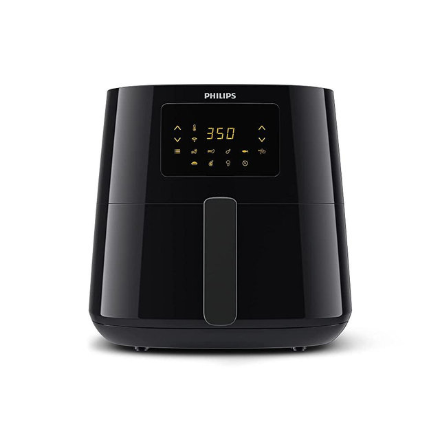Philips Essential Connected XL 2.65lb/6.2L Capacity Digital Airfryer with Rapid Air Technology, Wi-Fi Connected (Kitchen+ App), Alexa Compatible, Black- HD9280/91, Compact