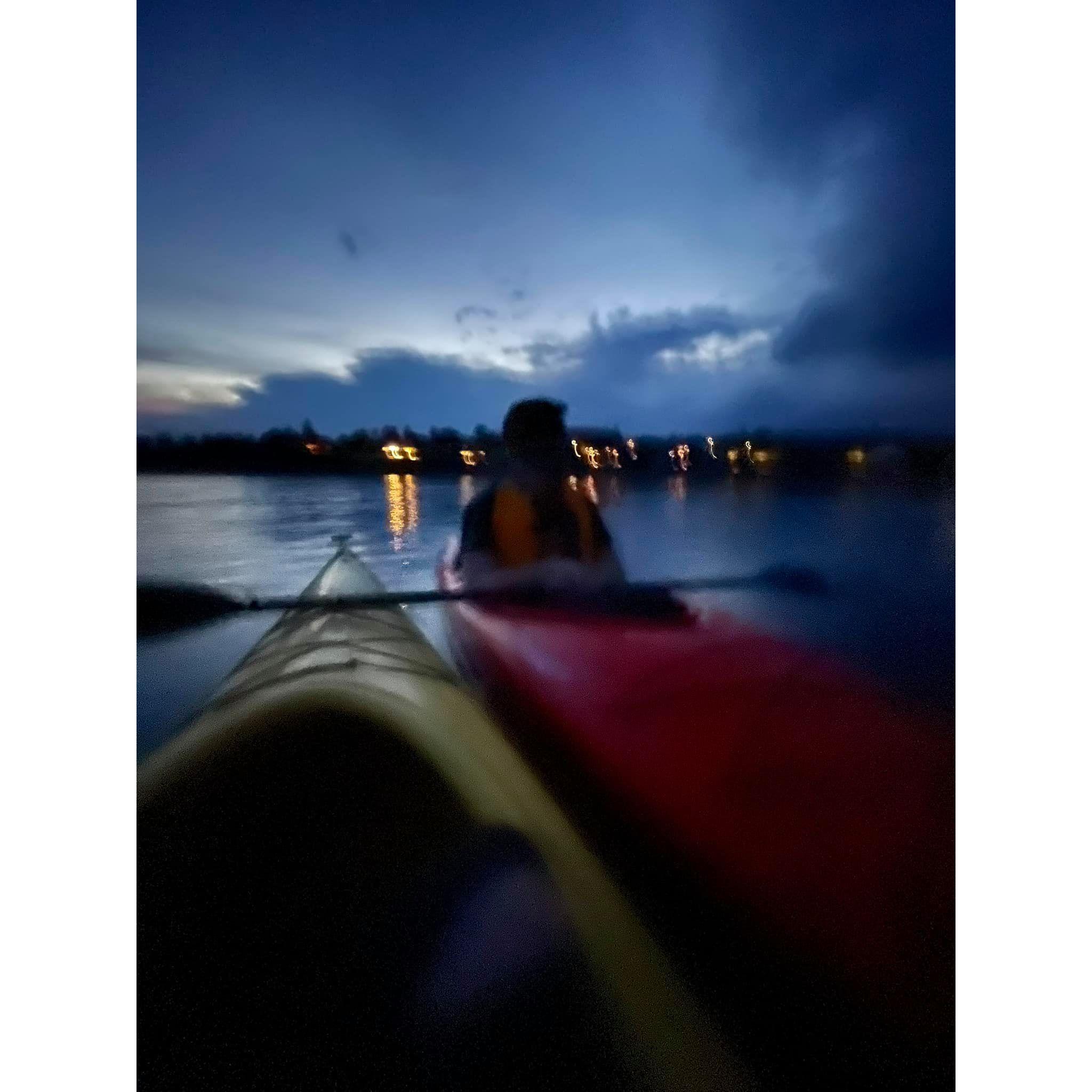 Ditching the navigated harbor tour, guided by their adventurous spirits and questionable water safety knowledge, Dean and Catt marveled at the bioluminescent waters in Casteen Harbor, ME.