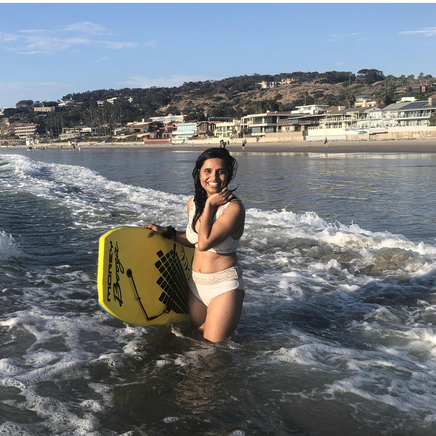 When Tyler introduced me to the joys of living by the ocean in California, and Boogie Boarding! I love it now