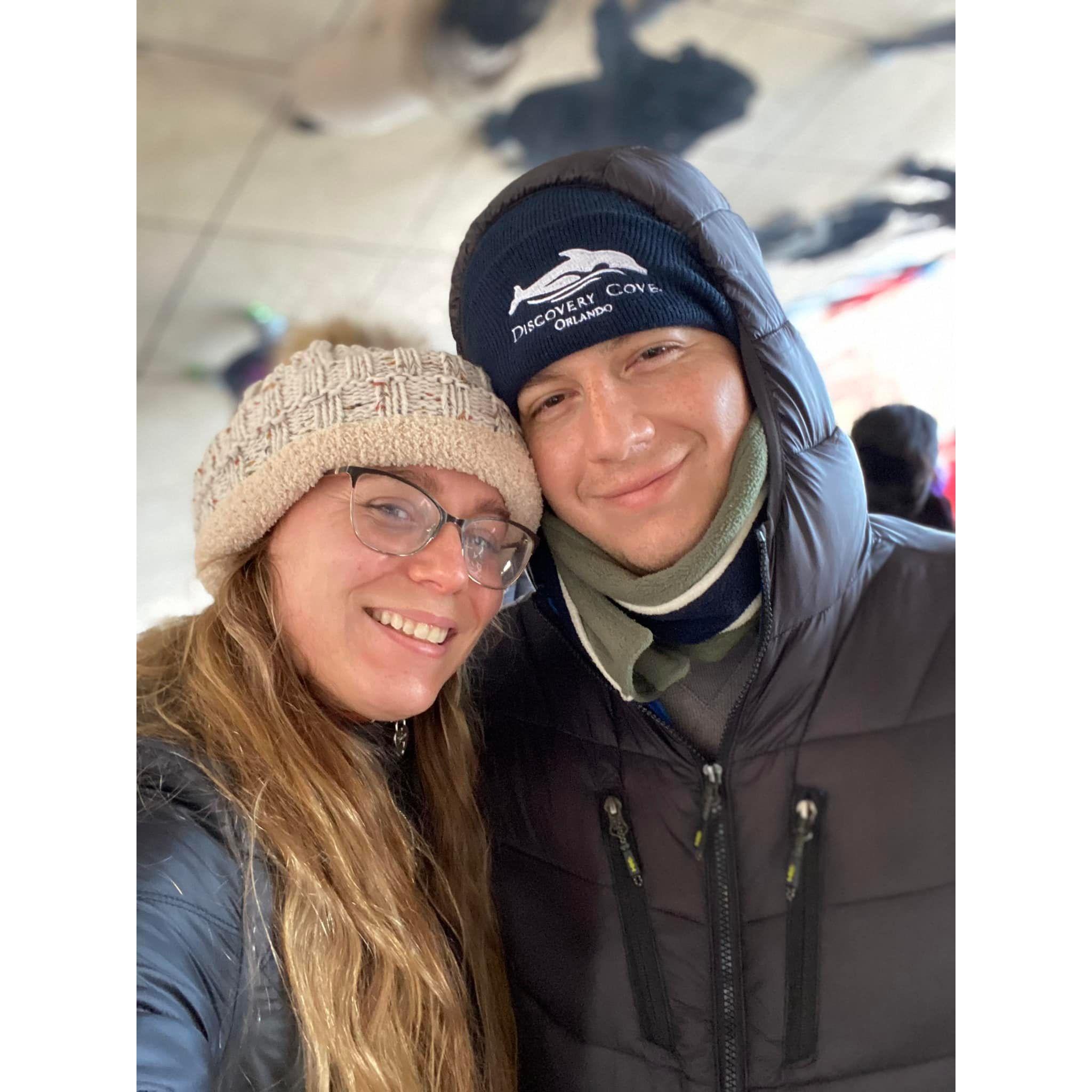 Our first trip together as a couple to visit Rolando's mom in Chicago!