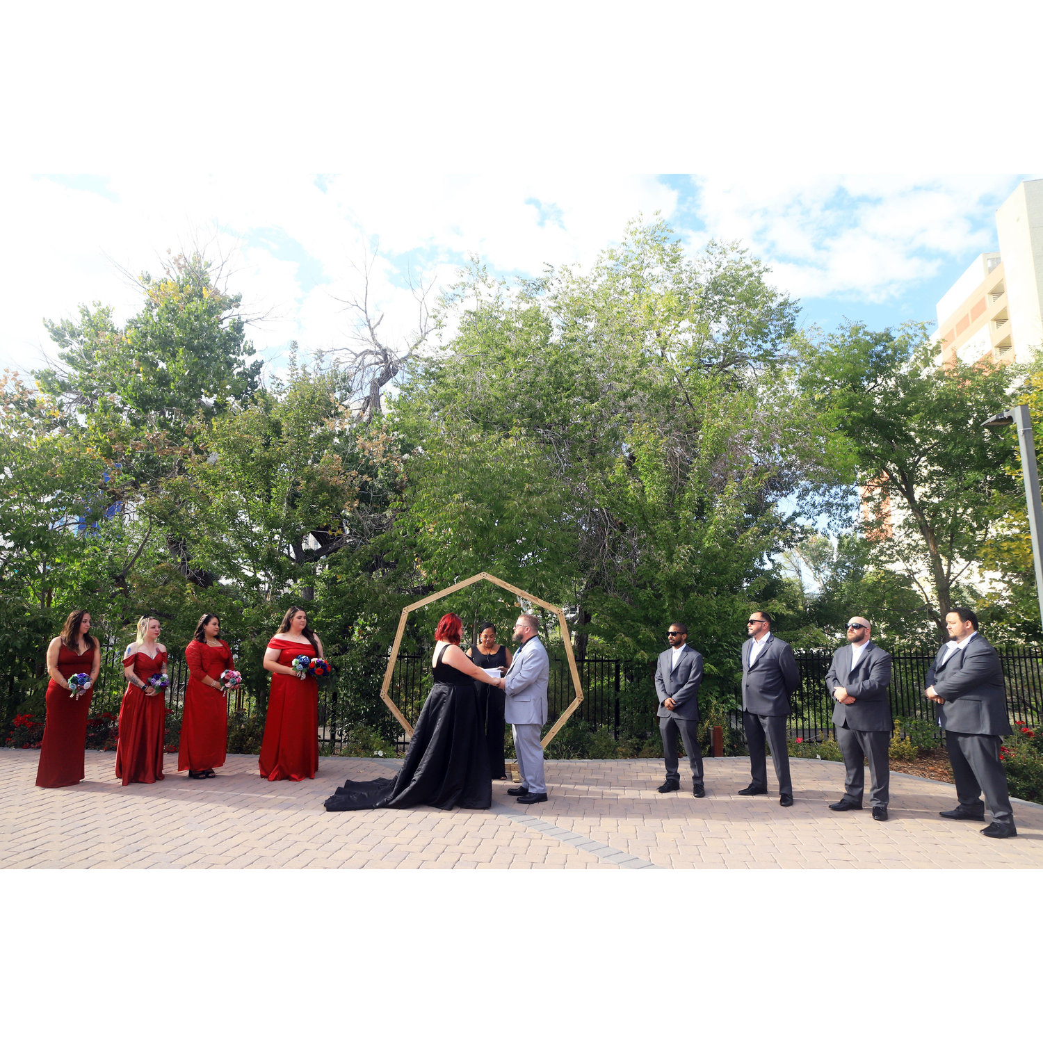 Bridal Party with our spotlight couple